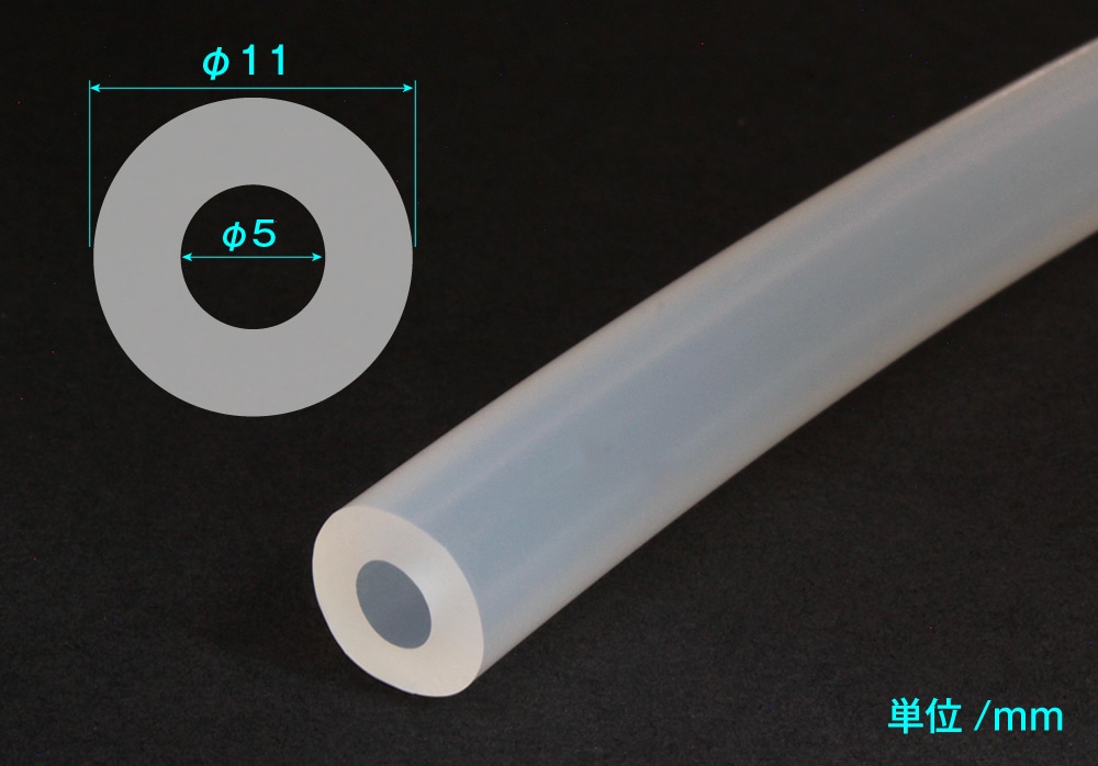 タイガースポリマー シリコンゴムチューブ 5mm×11mm (50m巻) 1箱 (ご注文単位1箱)【直送品】