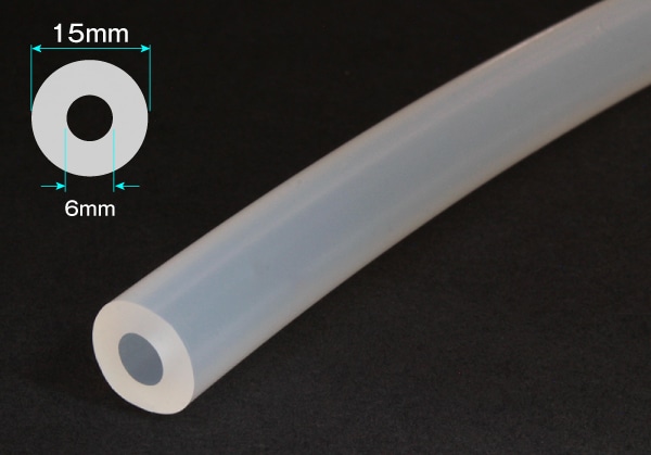 タイガースポリマー シリコンゴムチューブ 6mm×15mm カット品 1個 (ご注文単位1個)【直送品】