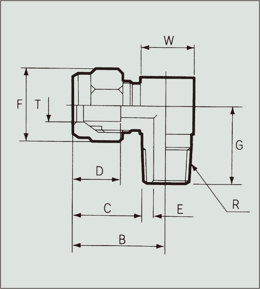 フロウェル F-LOCK30チューブフィッティングME 30-8ME4-C 1個 (ご注文単位1個)【直送品】