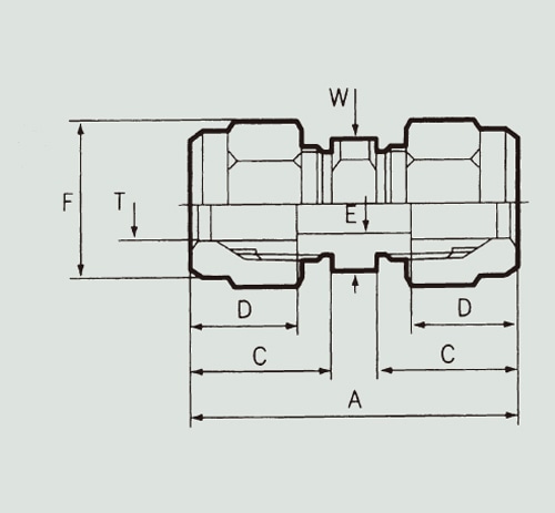 フロウェル F-LOCK30チューブフィッティングU 30-4U-C 1個 (ご注文単位1個)【直送品】