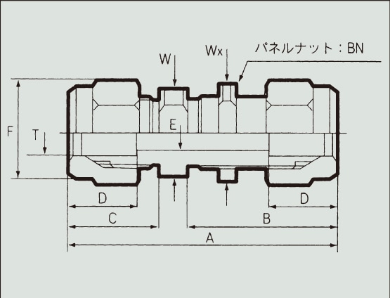 フロウェル F-LOCK30チューブフィッティングBU  30-8BU-C 1個 (ご注文単位1個)【直送品】