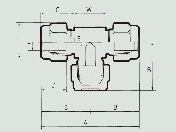 フロウェル F-LOCK30チューブフィッティングUT 30-4UT-C 1個 (ご注文単位1個)【直送品】