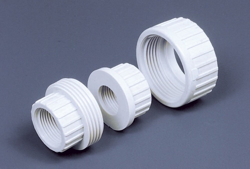 築地製作所 ポリプロピレン継手 PPユニオン 1/2PT 1個 (ご注文単位1個)【直送品】