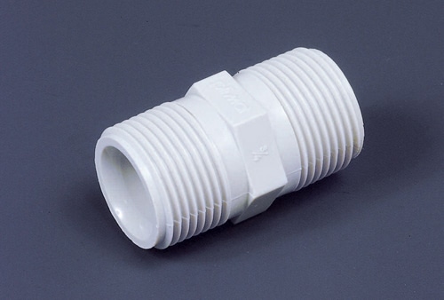 築地製作所 ポリプロピレン継手 PPニップル 1/2PT 1個 (ご注文単位1個)【直送品】