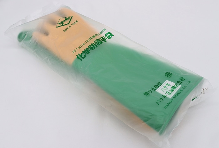 ハナキゴム ハナキ工業ゴム手袋 No.416 曲指 滑り止め付き 【JIS T 8116適合品】 1個 (ご注文単位1個)【直送品】