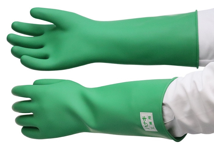 ハナキゴム ハナキ工業ゴム手袋 No.406 曲指 滑り止めなし 【JIS T 8116適合品】 1個 (ご注文単位1個)【直送品】