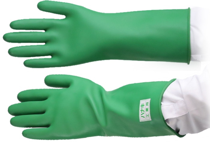 ハナキゴム ハナキ工業用ゴム手袋 No.425 平手 滑り止めなし 【JIS T 8116適合品】 1個 (ご注文単位1個)【直送品】