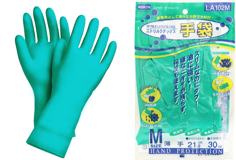 クレトイシ ニトリルラテックス手袋 LA102 M 1個 (ご注文単位1個)【直送品】