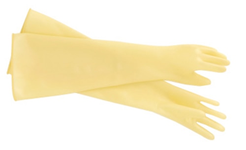 作業用手袋 ラテックス特長手袋(飴) 全長640mm 1個 (ご注文単位1個)【直送品】