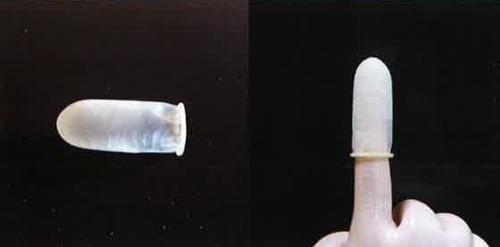 船堀ゴム パール薄指サック 2-A 短大 (1000本入) 内径18mm伸ばし 1個 (ご注文単位1個)【直送品】