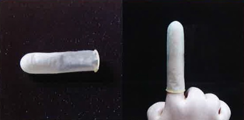 船堀ゴム パール薄指サック 8-A 粉なし・大 (1000本入) 内径18mm伸ばし 1個 (ご注文単位1個)【直送品】