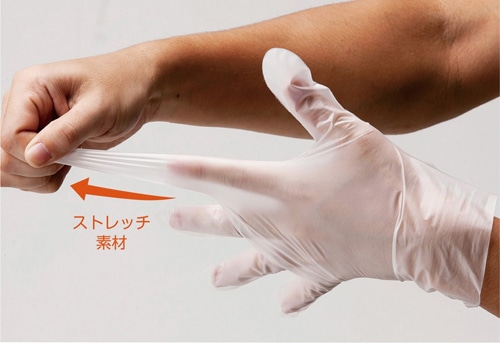 川西工業 ポリエチ手袋ストレッチ#2017 M(100枚入) 1箱 (ご注文単位1箱)【直送品】