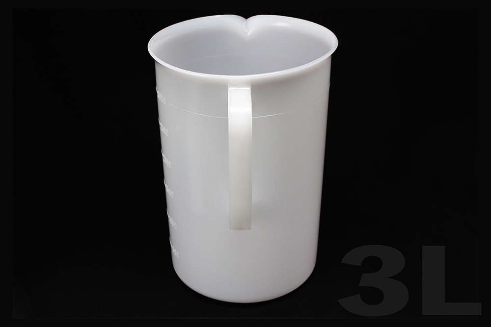 日本メデカルサイエンス ポリエチレンビーカー 3L  片手付 目盛付 1個 (ご注文単位1個)【直送品】