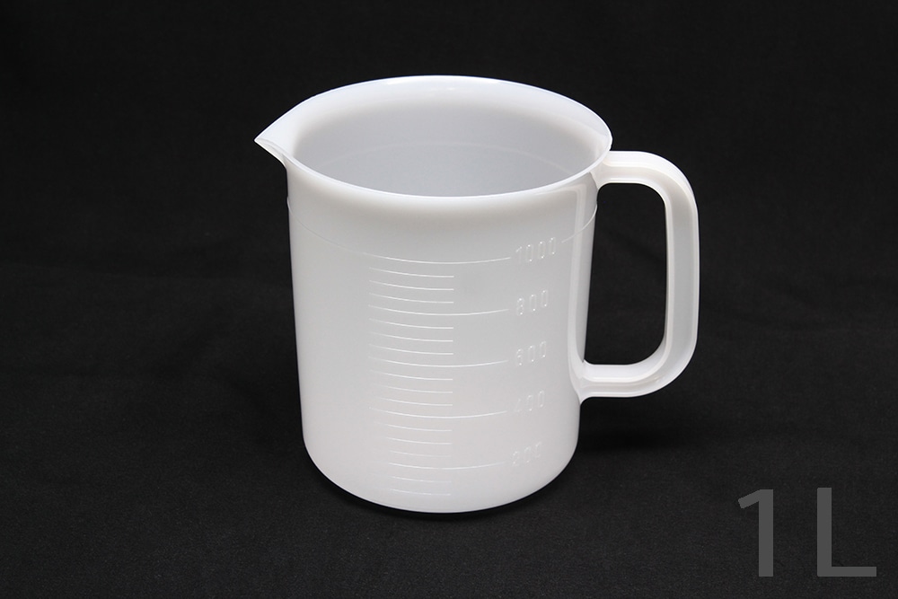 日本メデカルサイエンス ポリエチレンビーカー 手付ビーカー 1L 1個 (ご注文単位1個)【直送品】