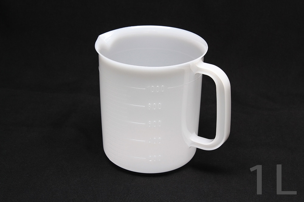 日本メデカルサイエンス ポリエチレンビーカー 手付ビーカー 1L 1個 (ご注文単位1個)【直送品】