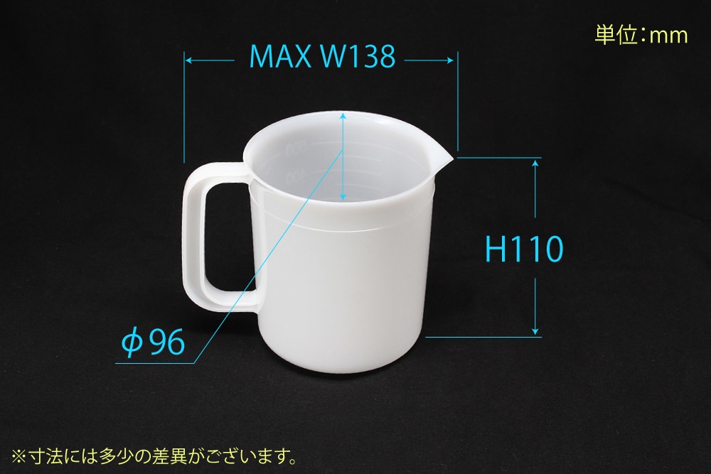 日本メデカルサイエンス ポリエチレンビーカー 500mL 片手付 目盛付 1個 (ご注文単位1個)【直送品】