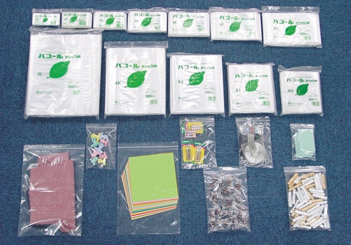 日本ハイテック パコールチャック袋 4L 340×480mm 0.04mm厚 (100枚入) 1個 (ご注文単位1個)【直送品】