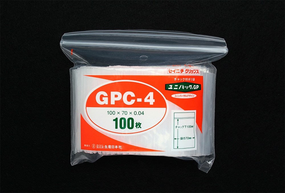 ユニパックGP GPC-4 100×70mm×0.04mm厚 (100枚入) 1個 (ご注文単位1個)【直送品】