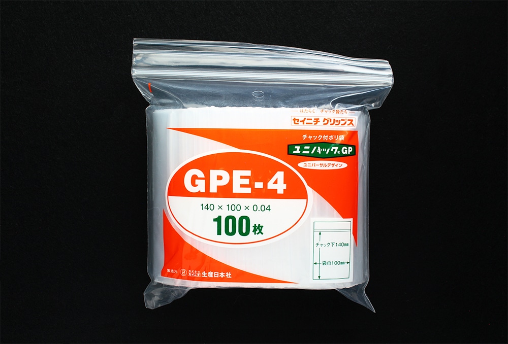 ユニパックGP GPE-4 140×100mm×0.04mm厚 (100枚入) 1個 (ご注文単位1個)【直送品】
