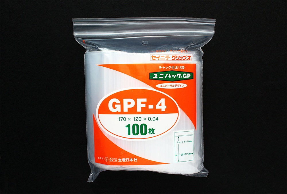 ユニパックGP GPF-4 170×120mm×0.04mm厚 (100枚入) 1個 (ご注文単位1個)【直送品】