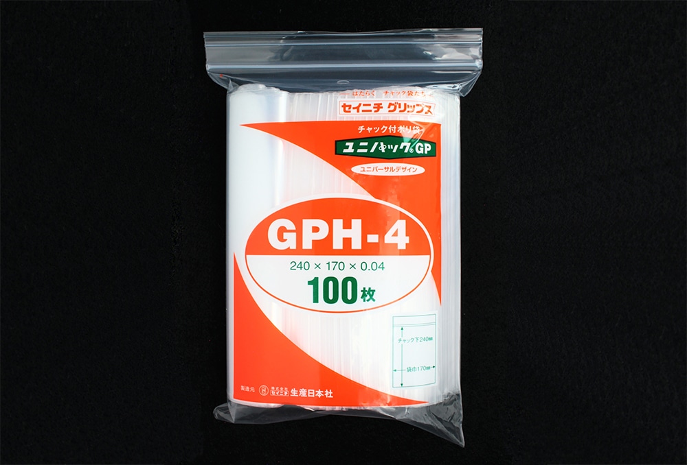 ユニパックGP GPH-4 240×170mm×0.04mm厚 (100枚入) 1個 (ご注文単位1個)【直送品】