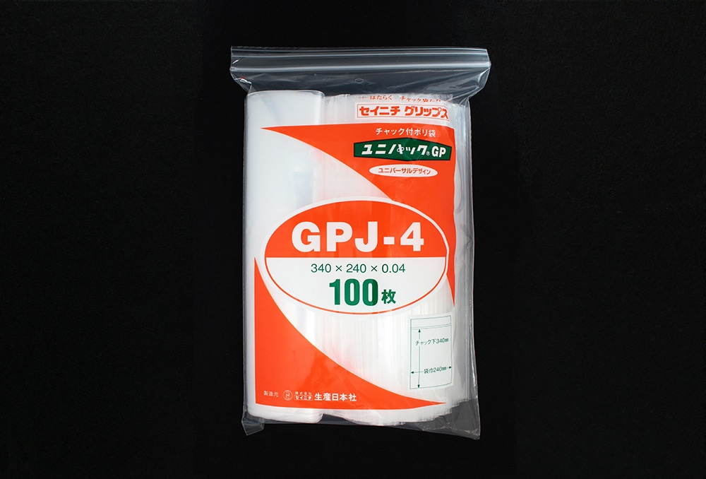 ユニパックGP GPJ-4 340×240mm×0.04mm厚 (100枚入) 1個 (ご注文単位1個)【直送品】