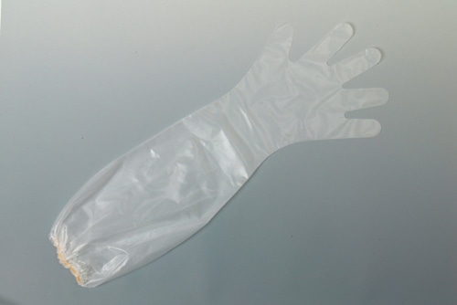 ホワイトマックス ポリマックスエンボスロング手袋(袖口ゴム入)TP-13 (30枚入) 1箱 (ご注文単位1箱)【直送品】