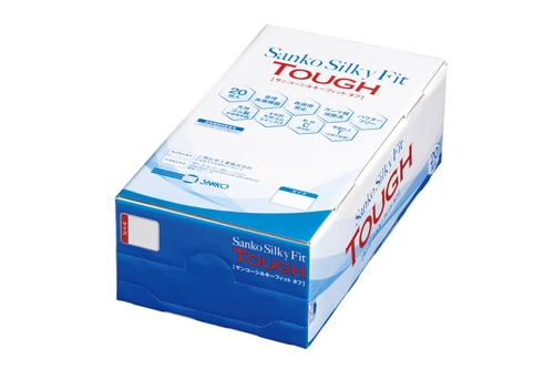 医療用手袋 サンコーシルキーフィットタフ　6.0 (20双入） 天然ゴム製 1箱 (ご注文単位1箱)【直送品】