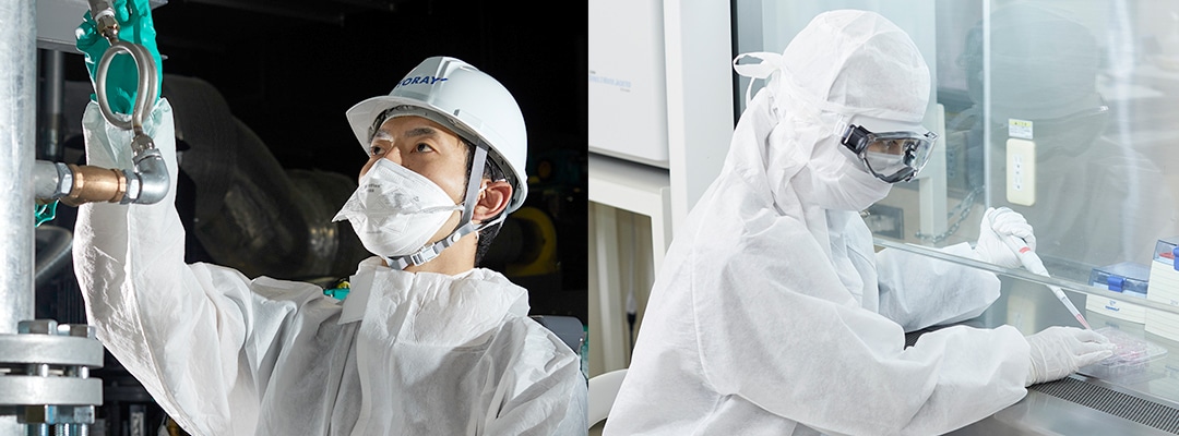 東レ 東レ リブモア(R) 化学防護服 高通気タイプ LIVMOA(R) 3000シリーズ つなぎタイプ Mサイズ 1個 (ご注文単位1個)【直送品】