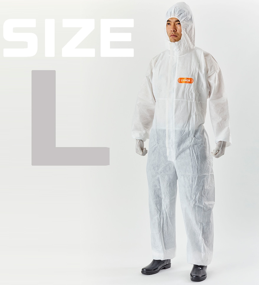 東レ 東レ リブモア(R) 化学防護服 高通気タイプ LIVMOA(R) 3000シリーズ つなぎタイプ Lサイズ 1個 (ご注文単位1個)【直送品】
