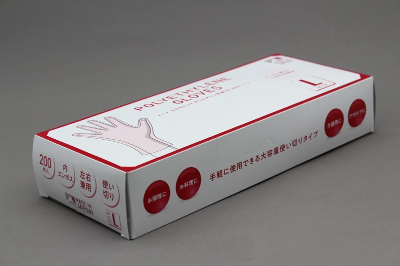 三興化学工業 エクセレントポリエチレン手袋　PE-400　Lサイズ (200枚入) 1箱 (ご注文単位1箱)【直送品】