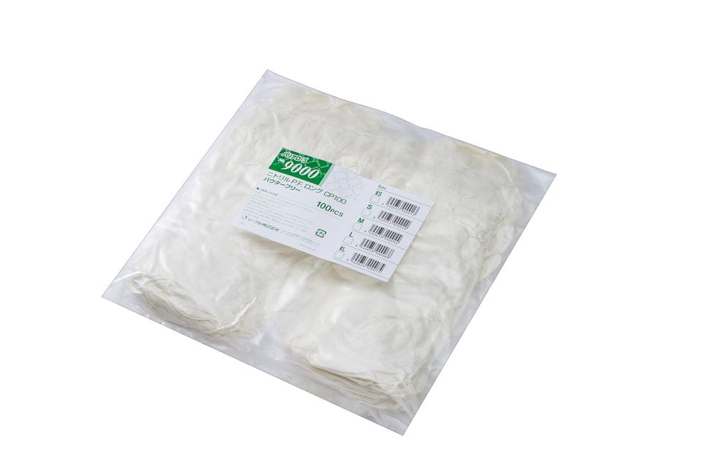 リーブル ニトリルPFロング CP100 No.9000 100枚入 M 1個 (ご注文単位1個)【直送品】
