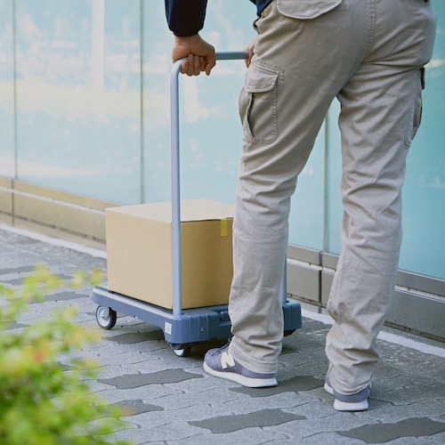 トラスコ中山 TRUSCO 小型樹脂製運搬車 こまわり君 (折りたたみハンドルタイプ・省音タイプ) 600X390 MP-6039N2-DG アーセナルグレー 1台 (ご注文単位1台)【直送品】