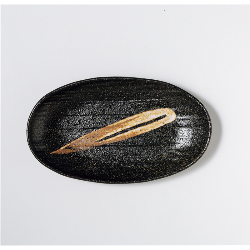 古林陶器 和陶オープン 漁火 23.5cm楕円皿 1338905756 1個（ご注文単位1個）【直送品】