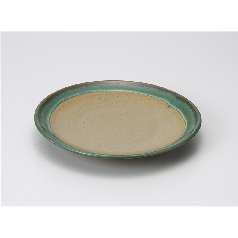 古林陶器 和陶オープン グリーン益子 丸7.0皿 543102630 1個（ご注文単位1個）【直送品】