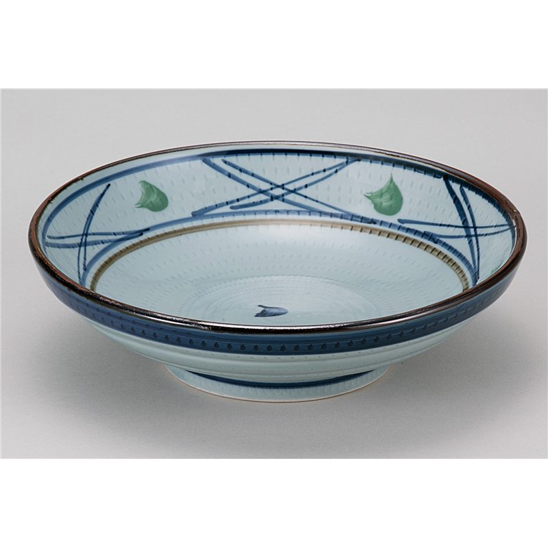 古林陶器 和陶オープン 飛びかんな格子 7.5麺皿 841500741 1個（ご注文単位1個）【直送品】