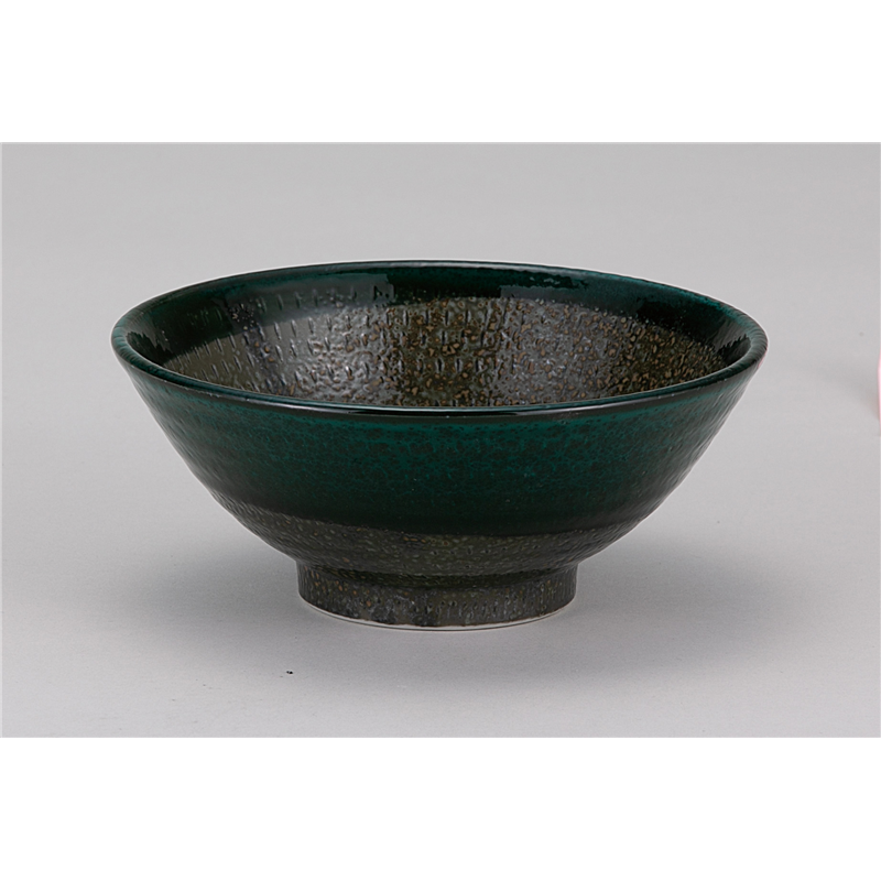古林陶器 和陶オープン 飛びかんな深緑 5.8そば丼 1145400941 1個（ご注文単位1個）【直送品】