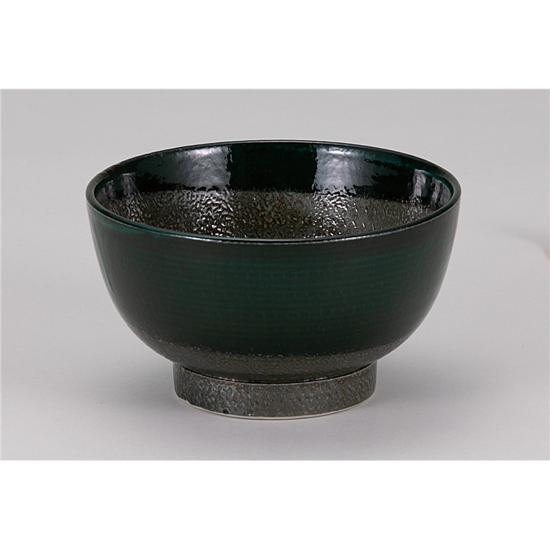 古林陶器 和陶オープン 飛びかんな深緑 5.5高浜丼 1145400441 1個（ご注文単位1個）【直送品】