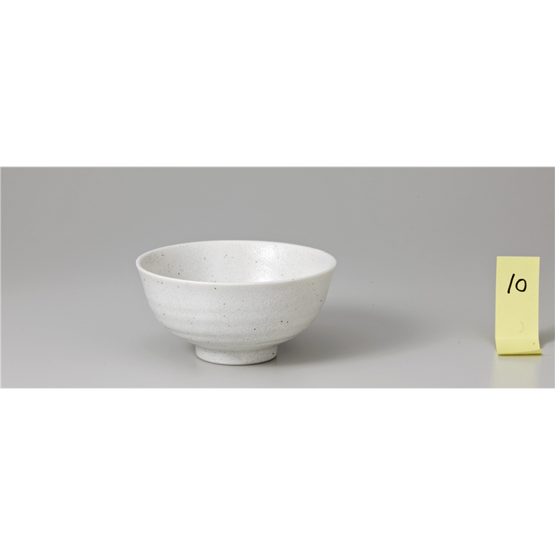 古林陶器 和陶オープン 新生白マット水晶 茶碗(中) 845100640 1個（ご注文単位1個）【直送品】