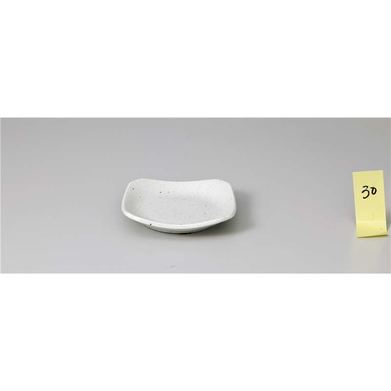 古林陶器 和陶オープン 新生白マット水晶 角小皿 1045503040 1個（ご注文単位1個）【直送品】