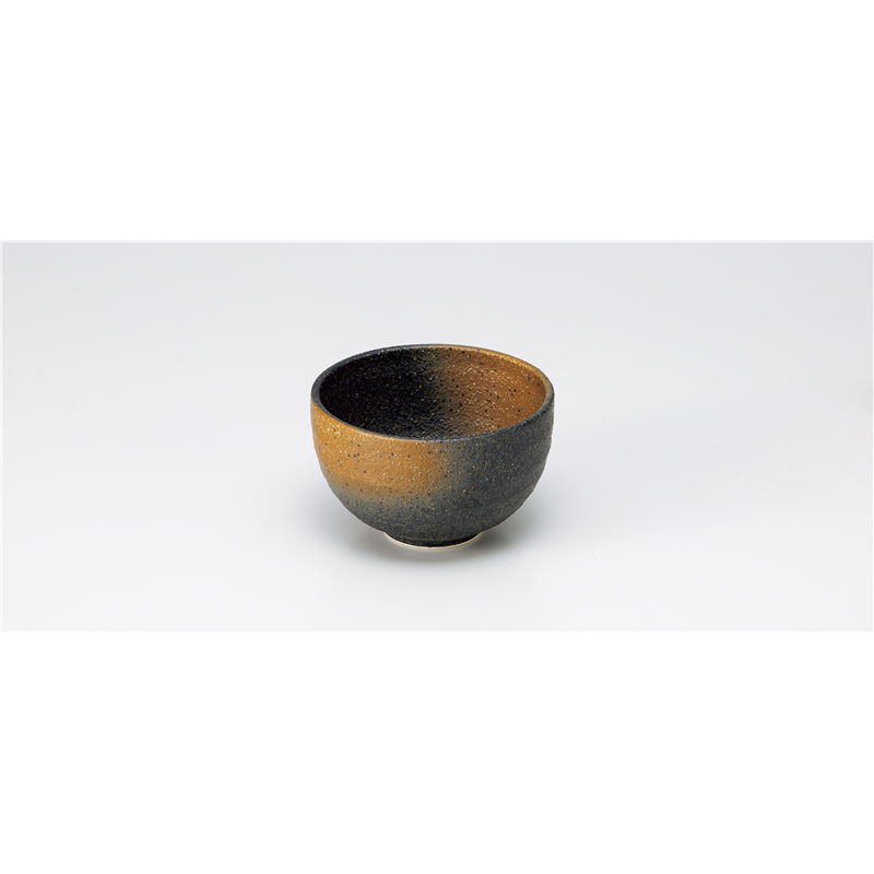 古林陶器 和陶オープン 黒備前吹き つけつゆ碗 844500841 1個（ご注文単位1個）【直送品】