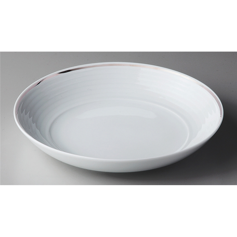 古林陶器 洋陶オープン プラチナポエム(白磁)(ベトナム製) B8217プラチナポエム20cmパスタ 956400703 1個（ご注文単位1個）【直送品】