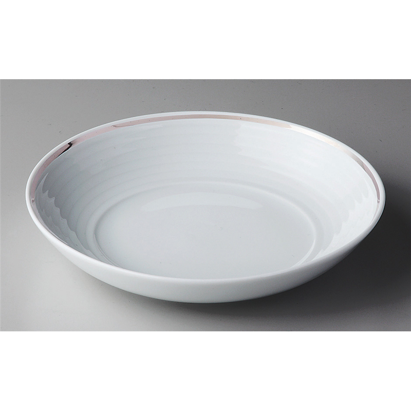 古林陶器 洋陶オープン プラチナポエム(白磁)(ベトナム製) B9217プラチナポエム23cmパスタ 956400803 1個（ご注文単位1個）【直送品】