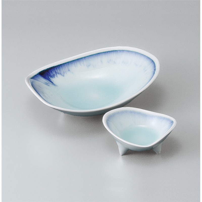古林陶器 刺身 青白磁藍流し刺身鉢 502110374 1個（ご注文単位1個）【直送品】
