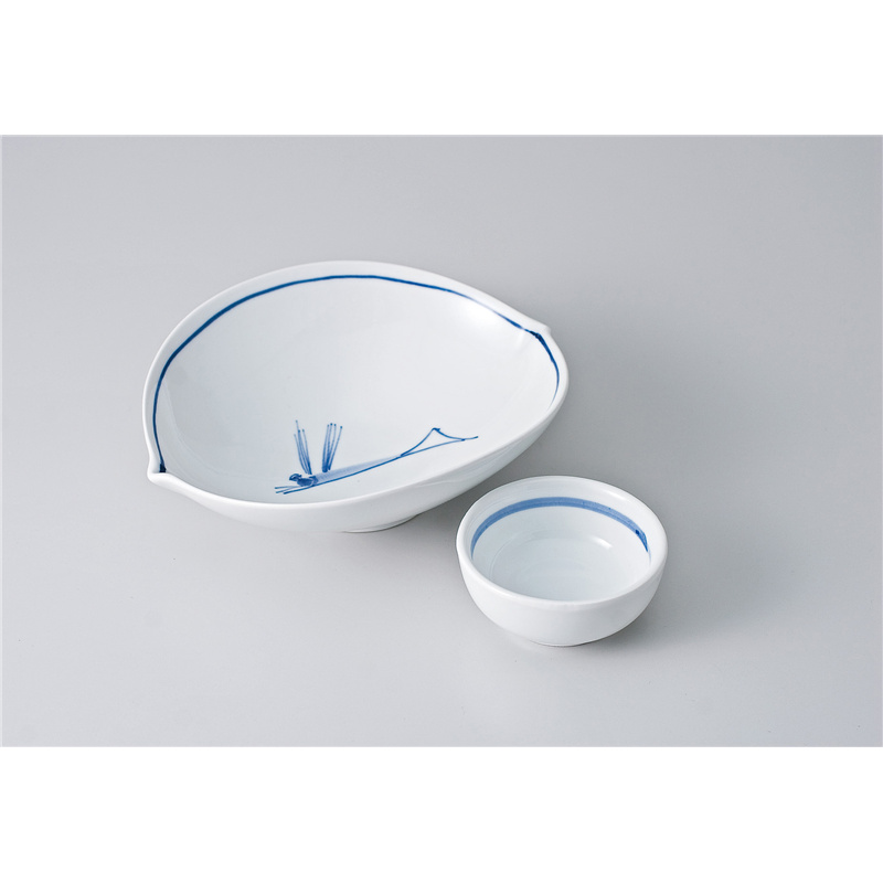 古林陶器 刺身 魚画楕円向付 601440578 1個（ご注文単位1個）【直送品】