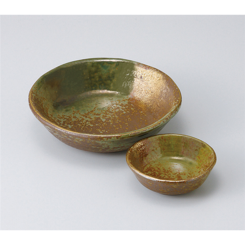 古林陶器 刺身 金彩吹織部丸刺身鉢 502330174 1個（ご注文単位1個）【直送品】