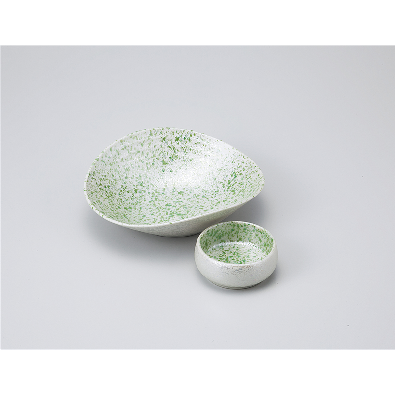 古林陶器 刺身 ヒワしぶきラスターたわみ型向付 1101220535 1個（ご注文単位1個）【直送品】