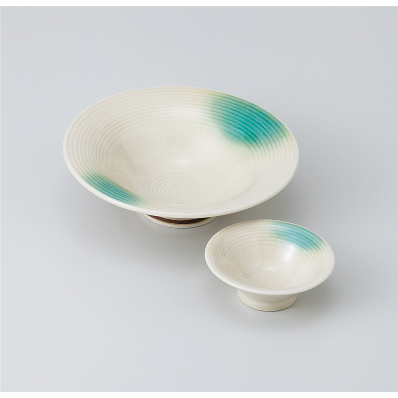 古林陶器 刺身 緑釉吹反刺身鉢 901710374 1個（ご注文単位1個）【直送品】