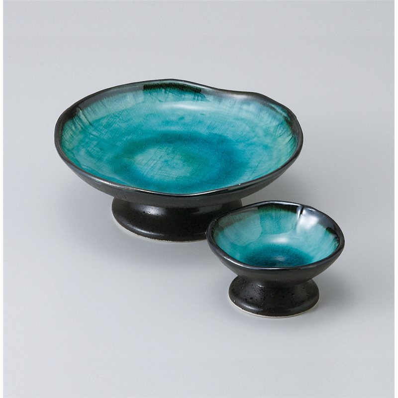 古林陶器 刺身 ぎやまん高台刺身皿 502650715 1個（ご注文単位1個）【直送品】