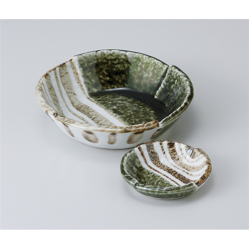 古林陶器 刺身 織部ストライプ5.0刺身鉢 502640177 1個（ご注文単位1個）【直送品】